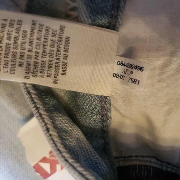 New American Eagle Skinny Jeans Womens 0 Blue Light Wash Cotton Low Rise Ripped - Picture 11 of 12